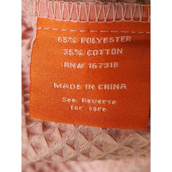 Negative Spaces Mens Salmon Waffle Knit ButtonUp Short Sleeve Casual Boxfit Sz S - Picture 5 of 8